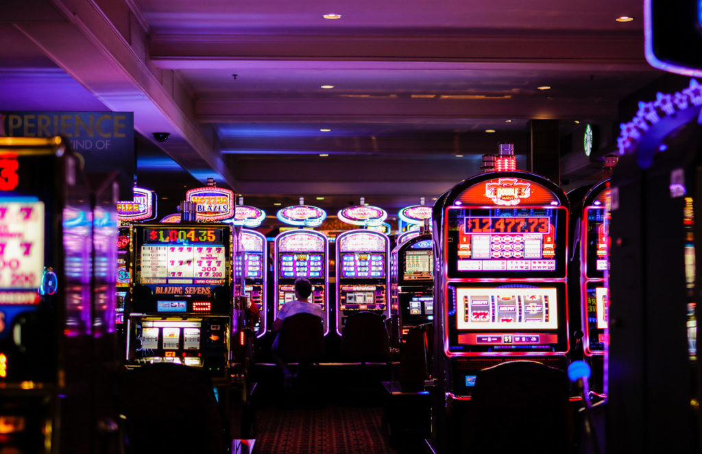 Slot machines in a Las Vegas casino.