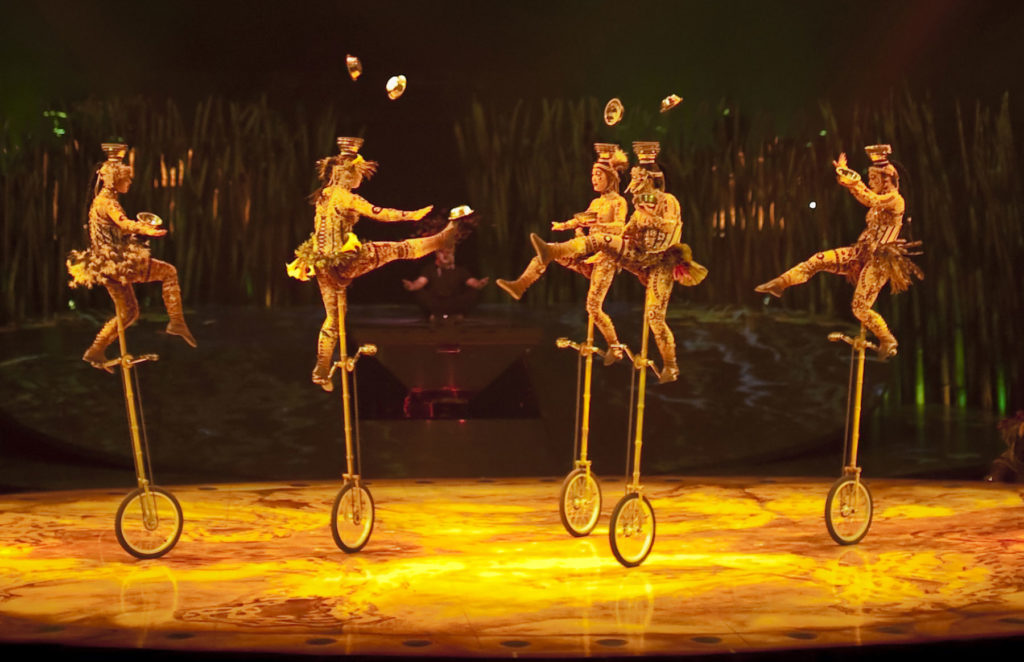 Catch a magical performance by Cirque du Soleil.