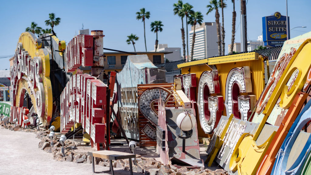 The signs at the Neon Museum.