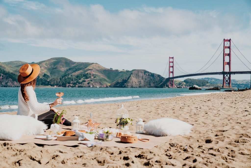 Picnic on Baker Beach