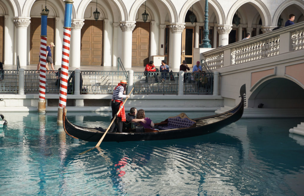 Relax on a Gondola Ride at the Venetian Hotel.